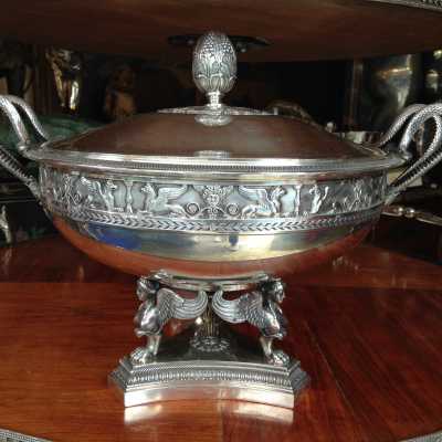 Soupière, argent, Odiot, circa 1900