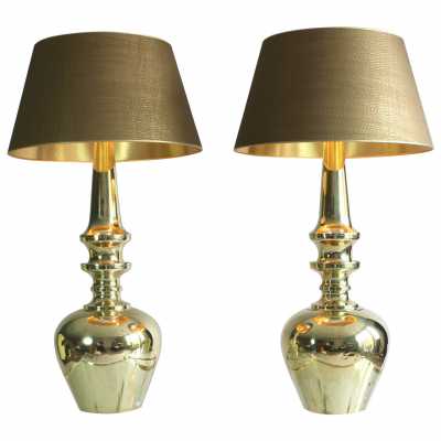 Paire de lampes laiton.