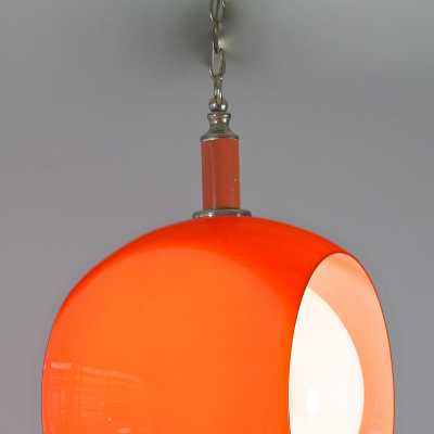 Suspension en opaline orange