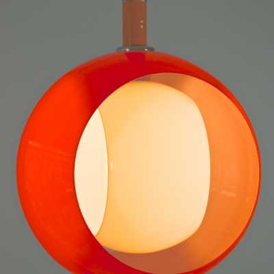 Suspension en opaline orange