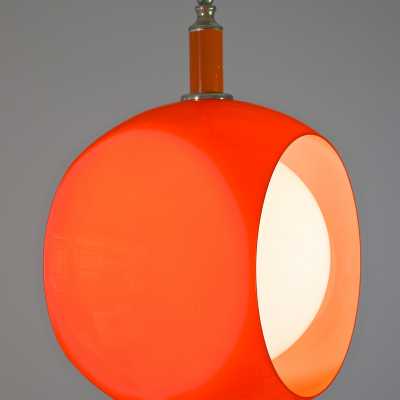 Suspension en opaline orange