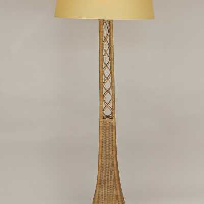 Lampadaire en rotin