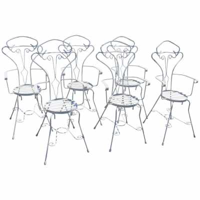 Six fauteuils de jardin