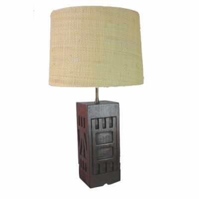 Lampe africaine en bois