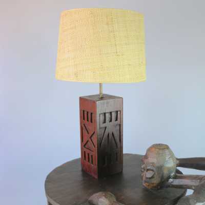 Lampe africaine en bois