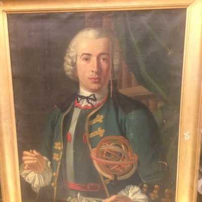 Tableau sur toile encadré. 18ème siècle.
