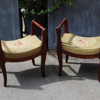 Paire de tabourets époque début XIX