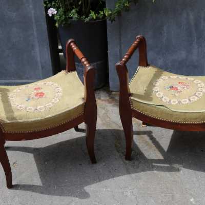 Paire de tabourets époque début XIX