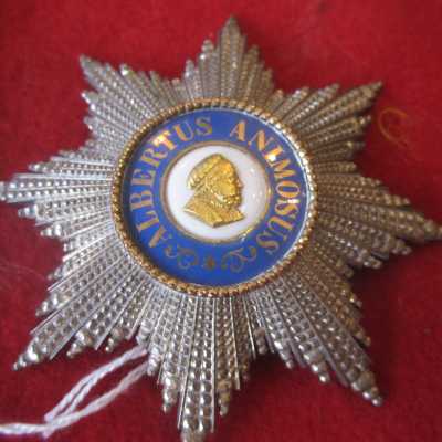 Plaque de Grand Croix de l'Ordre d'Albert Le Valeureux, argent et or
