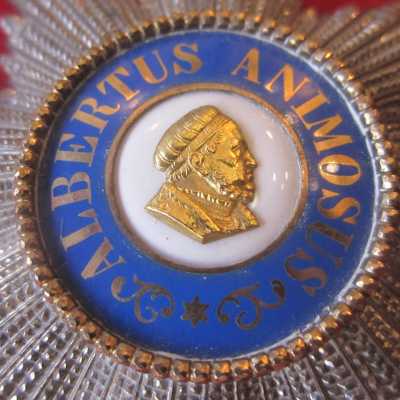 Plaque de Grand Croix de l'Ordre d'Albert Le Valeureux, argent et or