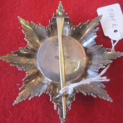 Plaque de Grand Croix de l'Ordre d'Albert Le Valeureux, argent et or