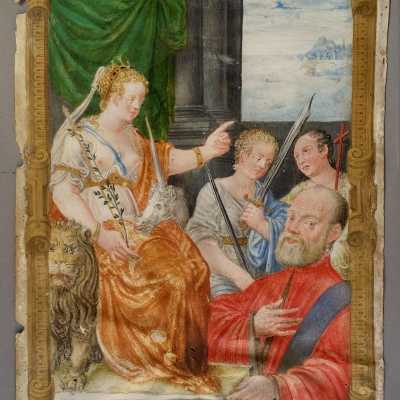 Commitimus, gouache sur velin, Venise, XVIème siècle