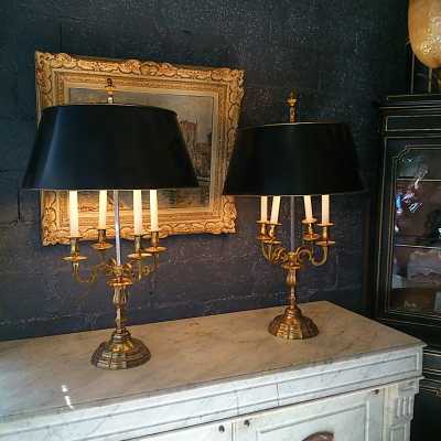 Paire de lampes bouillote,1960