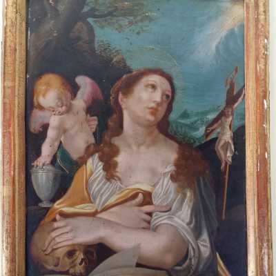 Sainte Marie-madeleine, Huile Sur Cuivre, Flandres, XVIème Siècle