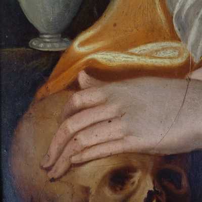 Sainte Marie-madeleine, Huile Sur Cuivre, Flandres, XVIème Siècle