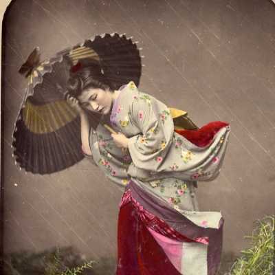 Kimbei. Tirage albuminé d’époque Circa 1880.