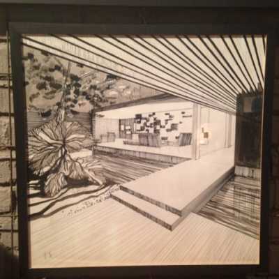 32 dessins d’architecture de l’architecte Villermoze, fin 50 début 60