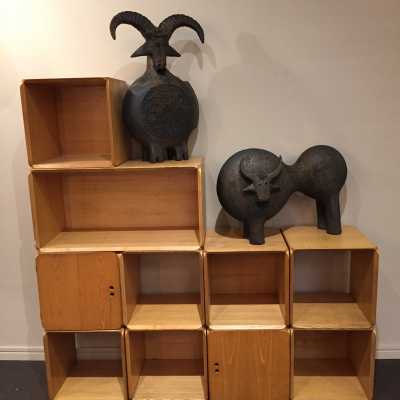 Etagère dix modules en chêne