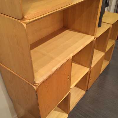 Etagère dix modules en chêne