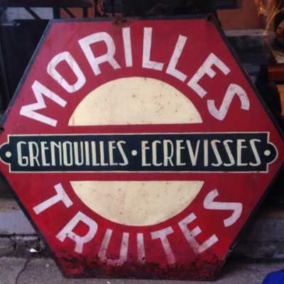 Enseigne/ Pained metal sign