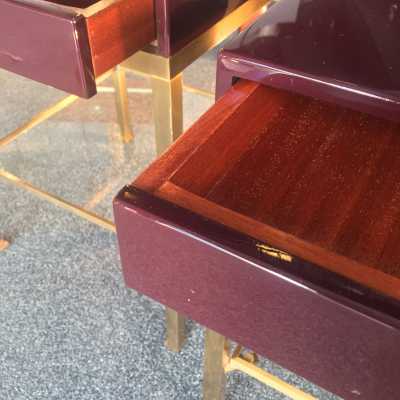 Pair of end tables Guy Lefèvre for Jansen 1970
