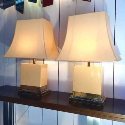 Pair lamps Jean Claude Mahey 1970