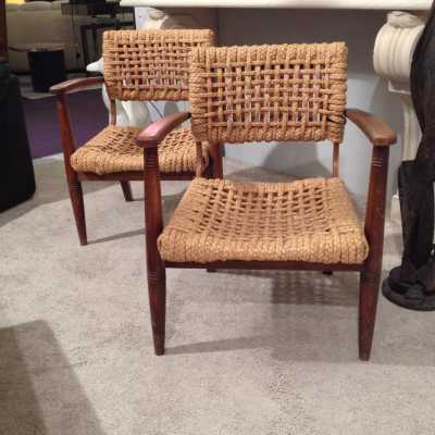Paire de fauteuils Audoux Minet, XXème siècle