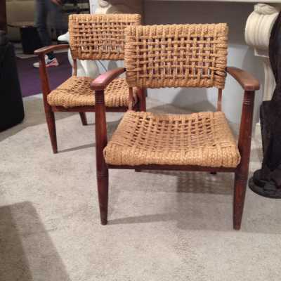 Paire de fauteuils Audoux Minet, XXème siècle