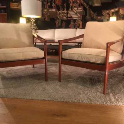 Pair of designer armchairs