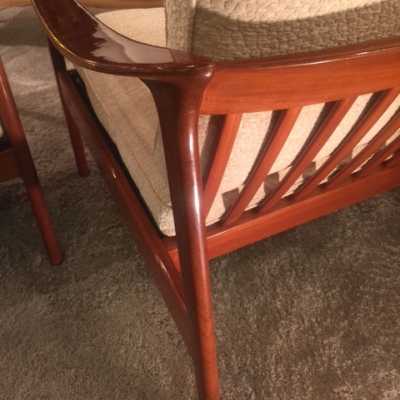 Pair of designer armchairs