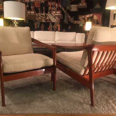 Pair of designer armchairs