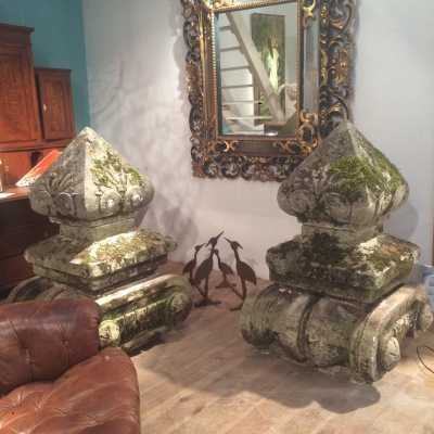 A pair of garden stones, circa 1850