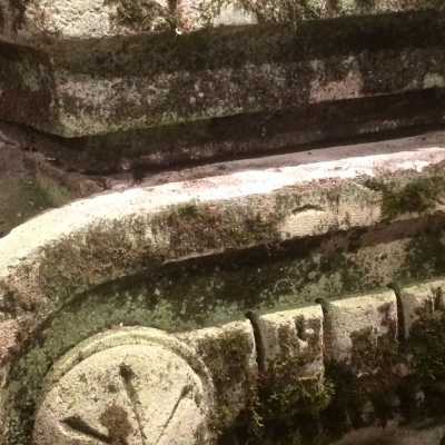 A pair of garden stones, circa 1850