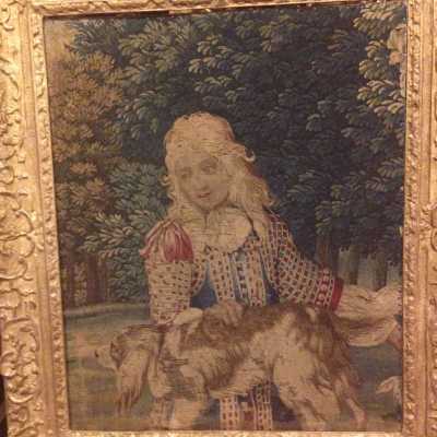 Fragment d'une tapisserie XVIIIème siècle