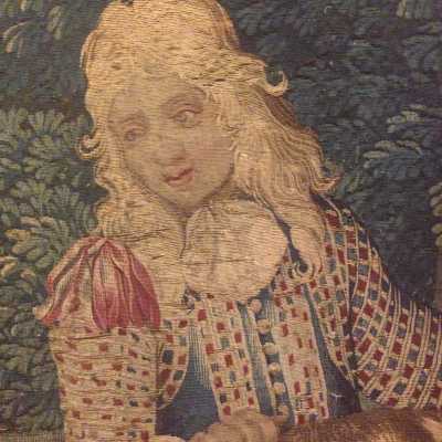 Fragment d'une tapisserie XVIIIème siècle
