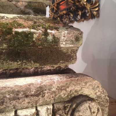 A pair of garden stones, circa 1850