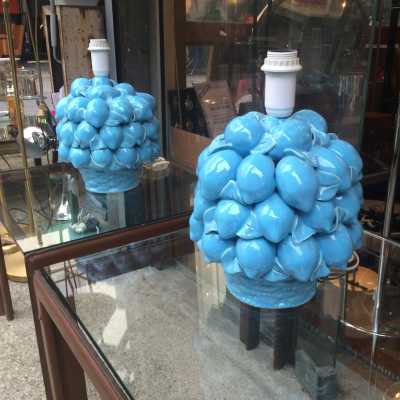 Paire de lampes Chaumette circa 1980