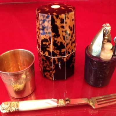 Rare et précieux set de couverts de voyage d’époque Charles X