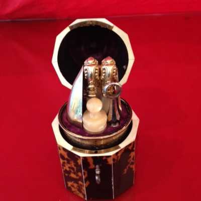 Rare et précieux set de couverts de voyage d’époque Charles X