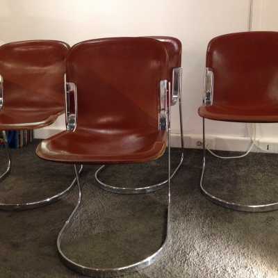 Série de quatre chaises Cidue, Italie circa 1970