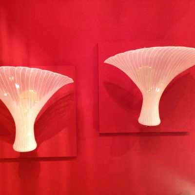 Paire d'appliques Murano, Venini 1983