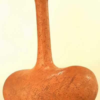 Lampe en terre cuite, XXème siècle