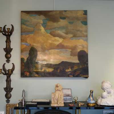 Huile sur toile, anonyme, première moitié du XXe