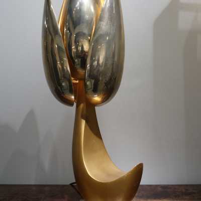Lampe en forme de fleur, bronze, ca 1970