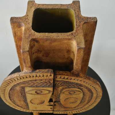 Beau vase en terre chamotée, Roger Capron, 1970