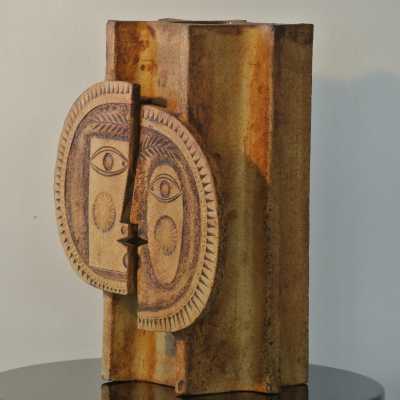 Beau vase en terre chamotée, Roger Capron, 1970