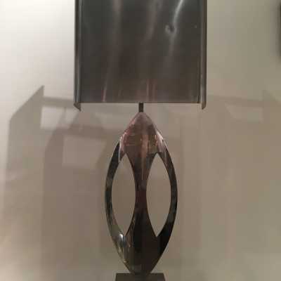 Lampe inox maison Charles, 1970