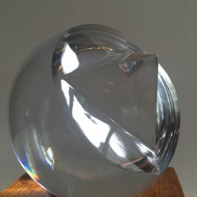 sculpture verre et bois de Zoritchak circa 1975