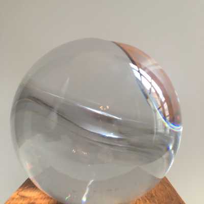 sculpture verre et bois de Zoritchak circa 1975