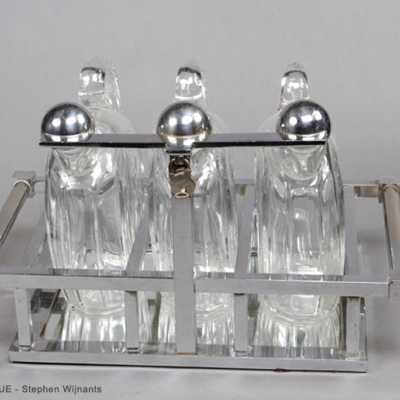 Cave à liqueur Baccarat - Adnet, XXème siècle